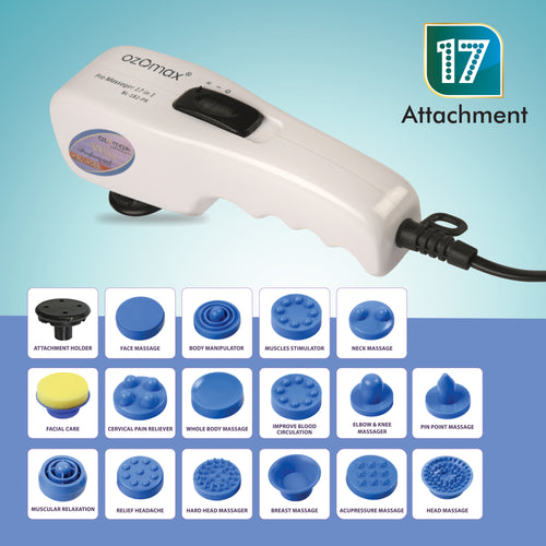 PRO MASSAGE APPARATUS <br>With 17 Attachments - Ozomax