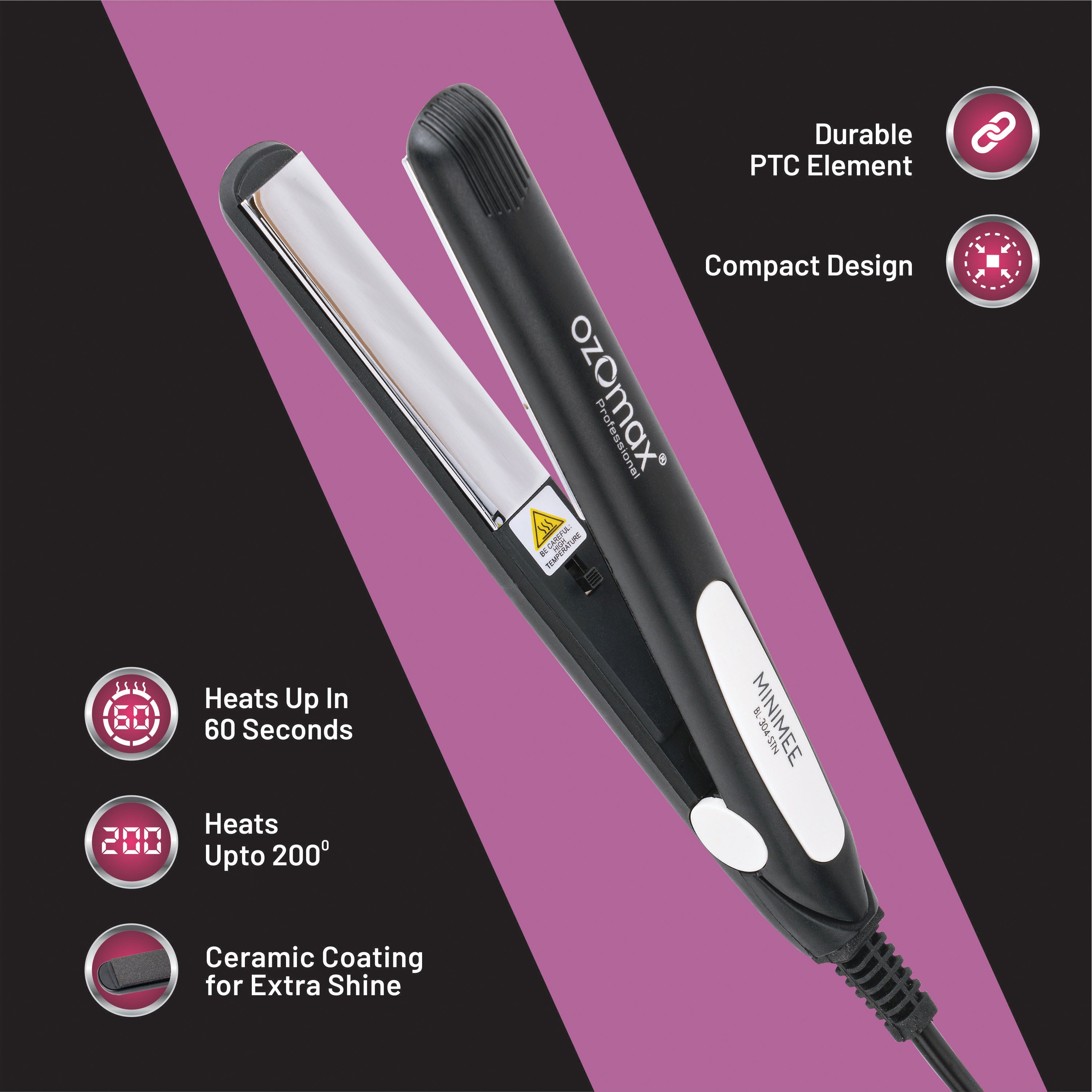 MINIMEE HAIR STRAIGHTENER – Ozomax