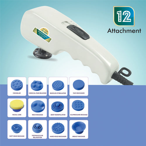 BODY RELAAX MASSAGE APPARATUS <br> With 12 Attachments - Ozomax