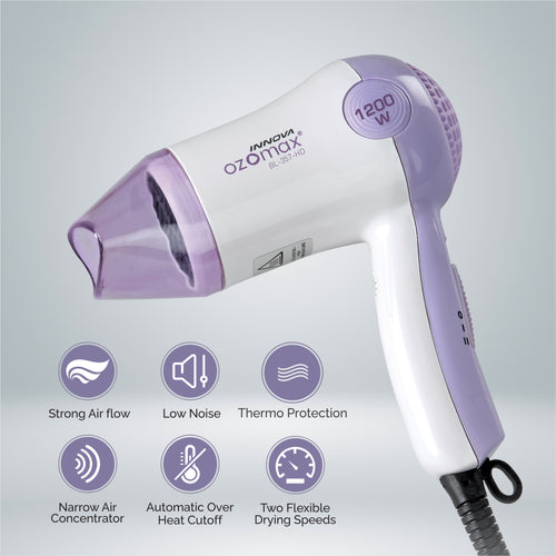 NEW INNOVA HAIR DRYER <br> 1200 WATT - Ozomax