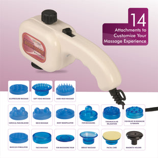BODY TONIC MASSAGE APPARATUS <br>With 14 Attachments - Ozomax