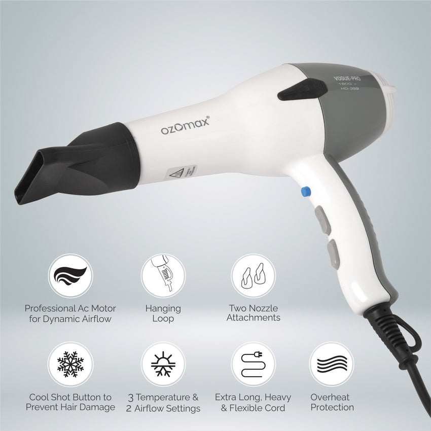 Vogue Pro Hair Dryer 1800+ - Ozomax