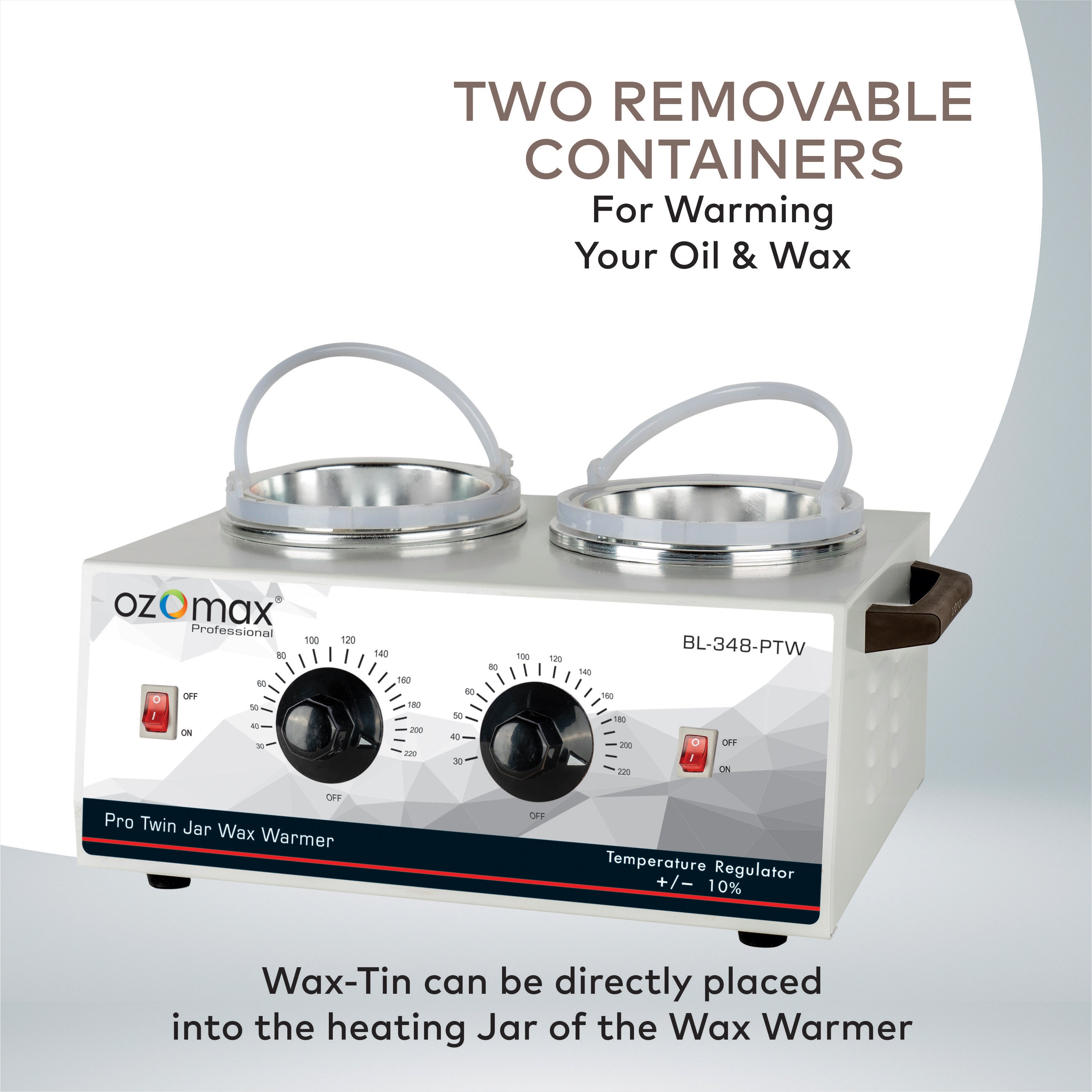 PROFESSIONAL TWIN JARS WAX WARMER – Ozomax