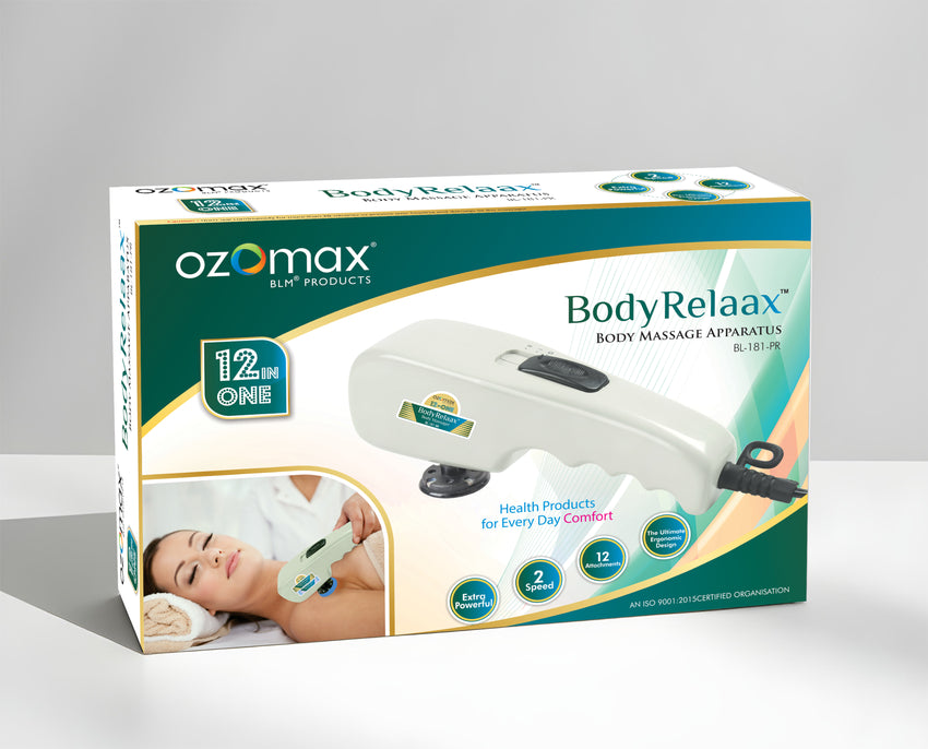 BODY RELAAX MASSAGE APPARATUS <br> With 12 Attachments - Ozomax