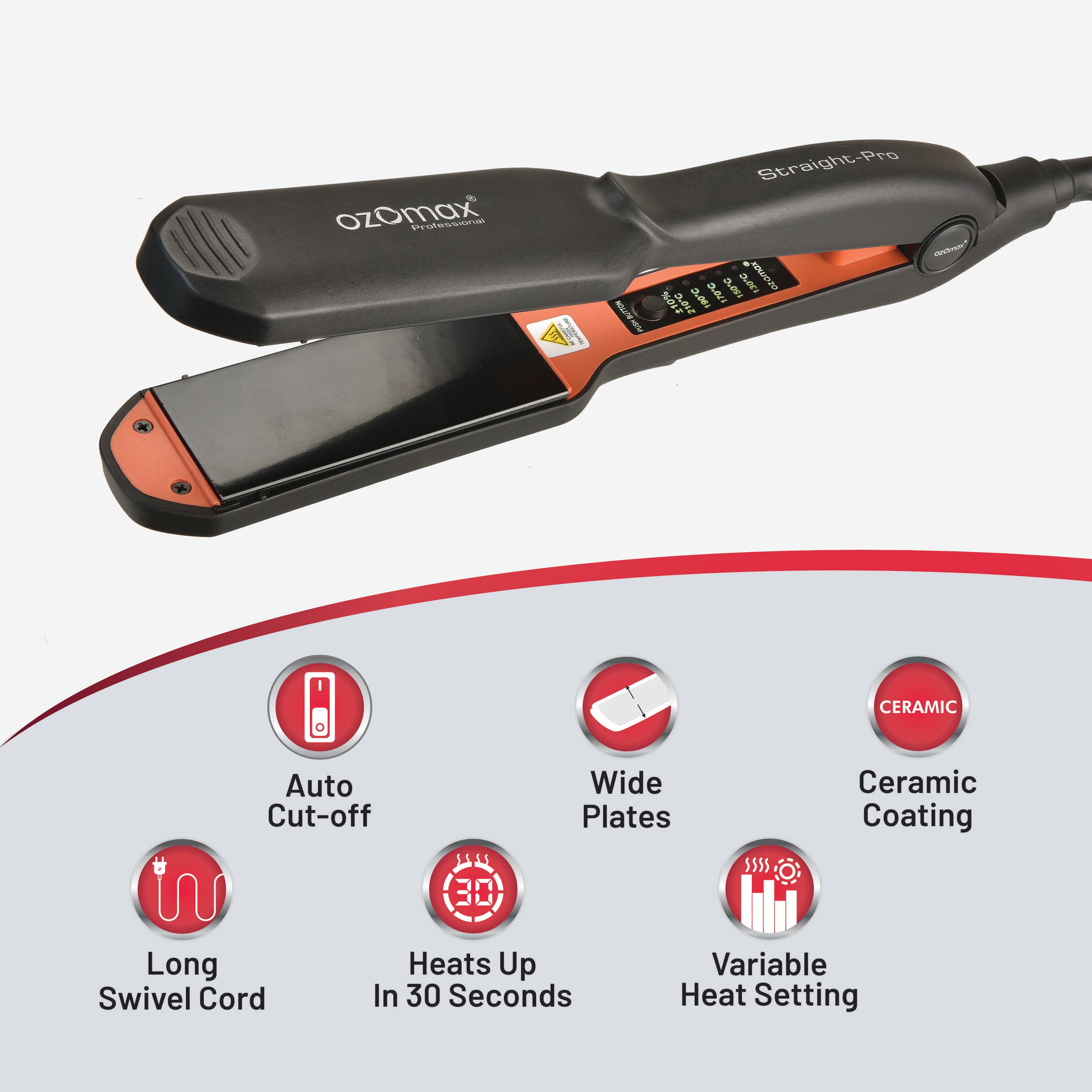GLARE PLUS HAIR STRAIGHTENER – Ozomax