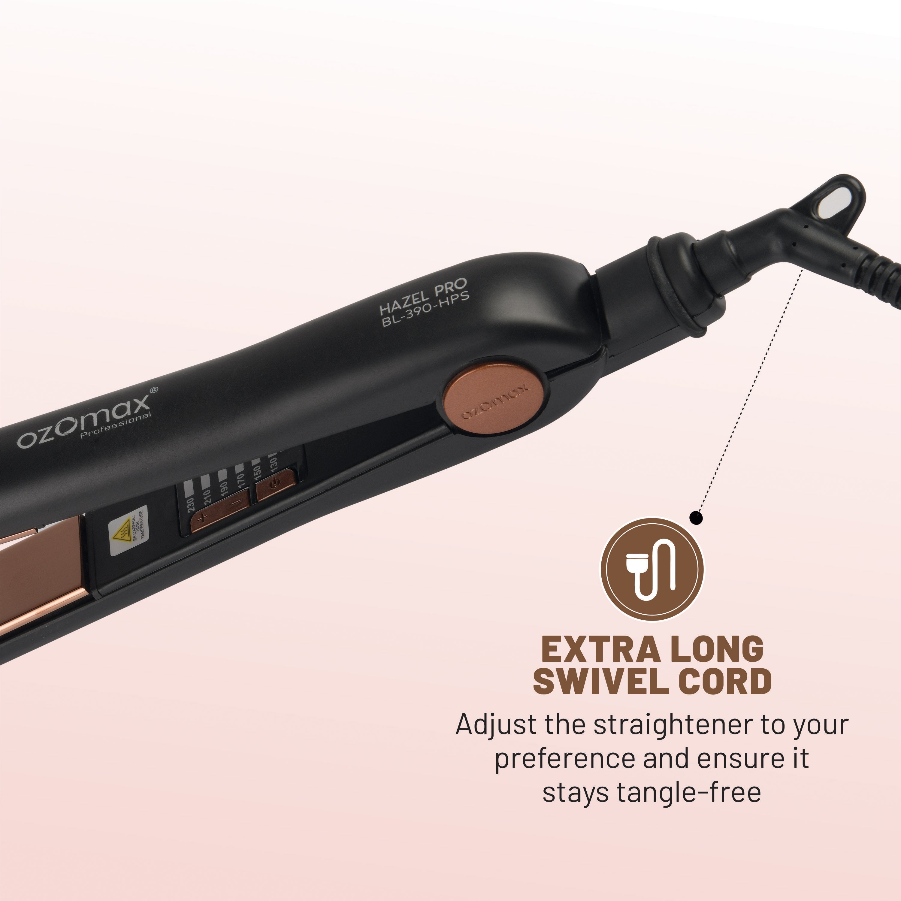 HAZEL PRO HAIR STRAIGHTENER – Ozomax