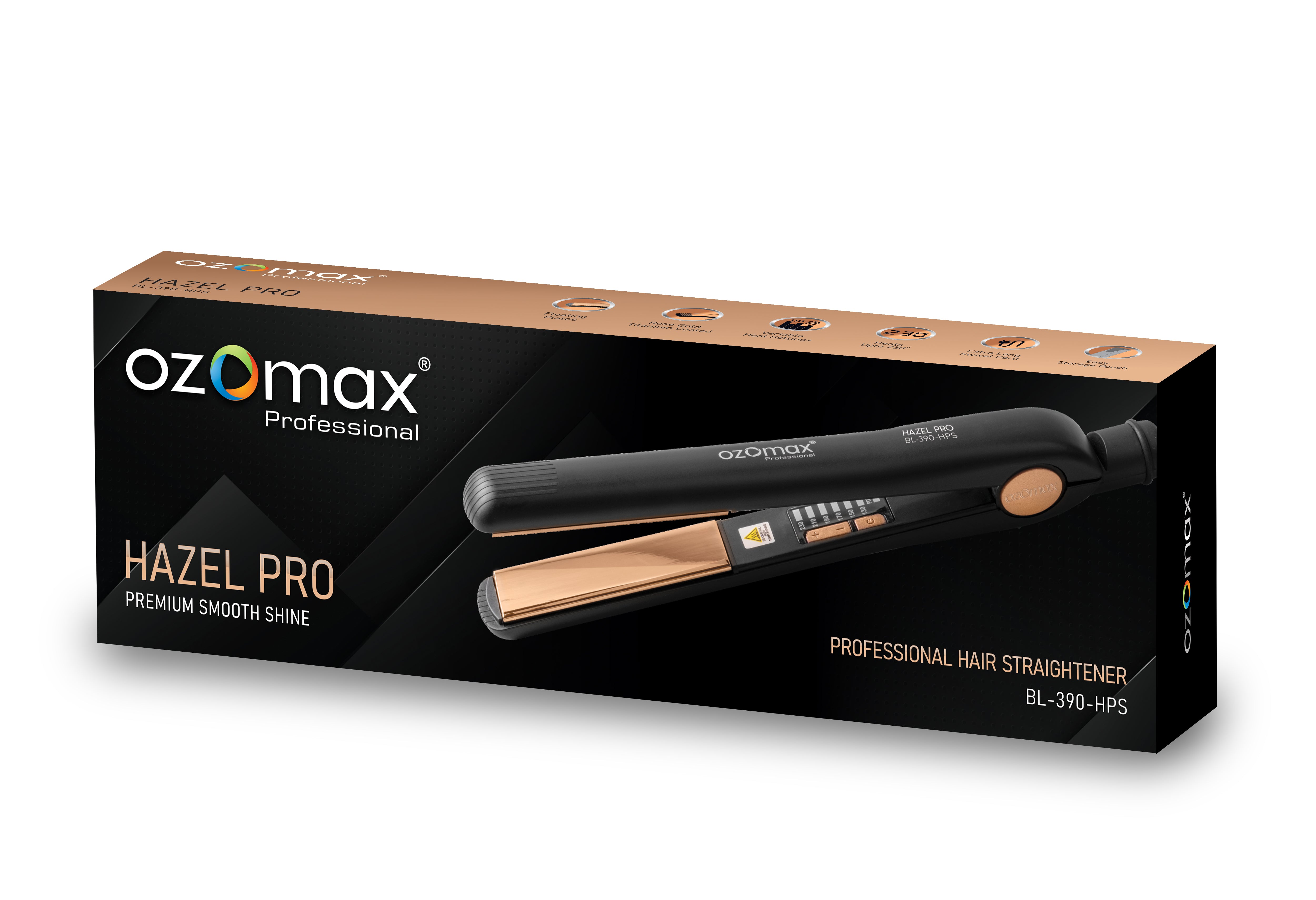 HAZEL PRO HAIR STRAIGHTENER – Ozomax